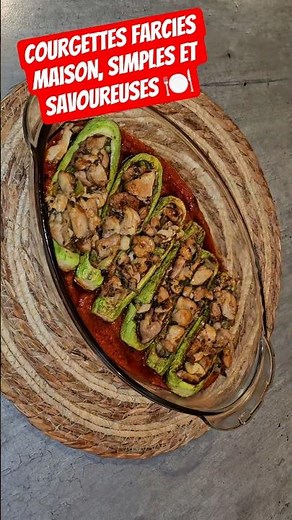 Courgettes farcies maison, simples et savoureuses 🍽️#food t#RecetteMaison#CuisineFacile#fypシ#recette