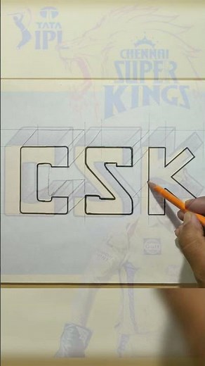 Chennai Super kings Logo Draw //CSK //Step By Step #CSK #chennaisuperkings