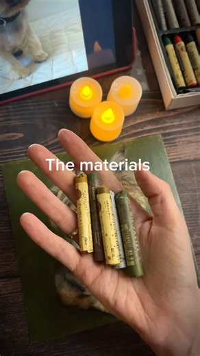 Oil pastel dog portrait/ портрет собаки масляной пастелью