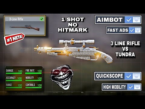 NEW "1 SHOT" 3 LINE RIFLE NO HITMARK Gunsmith! its TAKING OVER COD Mobile in Season 2