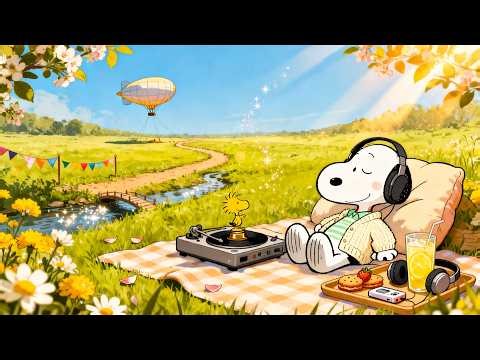 Snoopy’s Spring Daydream Picnic 🍃🎧 Soft Lofi Beats for Relax, Study & Calm Minds