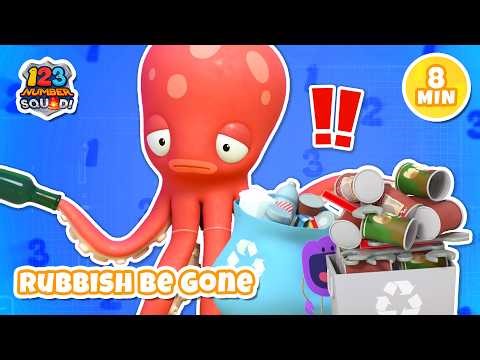 The Treasure is... RUBBISH!? 🗑️🌊 | 123 Number Squad! | Full Episode | Cartoons for Kids