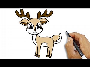 How to draw a reindeer easy | Drawing Tutorial For Beginners