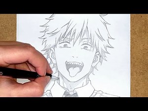 How to draw Denji step-by-step | Easy anime drawing | Tutorial