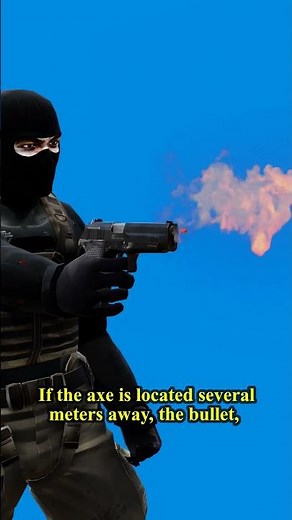 Bullet and Axe Blade Impact Effects at Different Distances