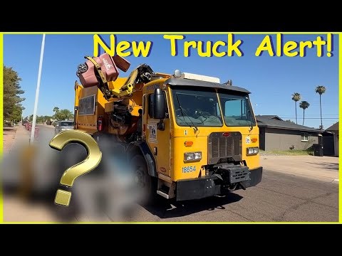 Yellow Garbage Trucks Of Scottsdale, Arizona! New Truck Alert Too!