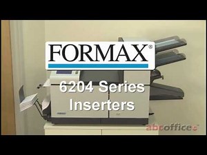 How To Use The Formax FD 6204 Series Paper Folders / Inserters