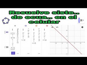 ¿Cómo resolver sistemas de ecuaciones en la aplicación GeoGebra del celular?