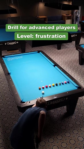 Advanced drill for experienced players #skills #billiards #8ballpool