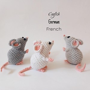 Mouse Crochet Pattern: Amigurumi Keychain PDF, Beginner-friendly Mice Toy - Etsy