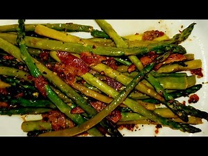 Asparagus sauteed in Skillet