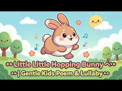Little Little Hopping Bunny 🐰 | Gentle Kids Poem & Lullaby