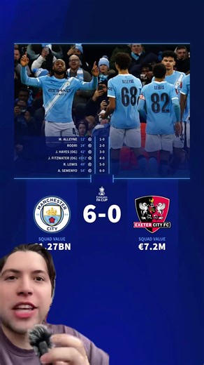 El Manchester City gana 10-1 con gol de Semenyo🤯#reycantu #manchestercity #semenyo #guardiola #tiktokdeportesexetercity cherki rodri haaland doku premierleague