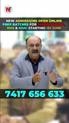 New Admissions Open Online Prep Batches for Sainik School, RMS & RIMC Starting 1st June 2026