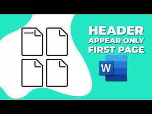 How to make header appear only on first page word