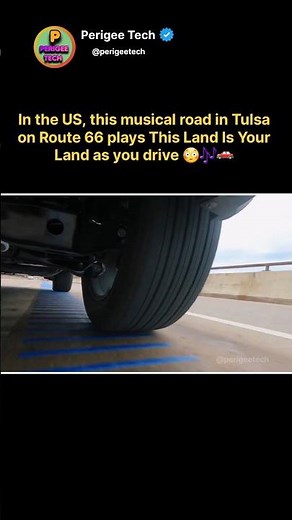 This US Road Sings When You Drive 😳 #shorts #usa #travel #fun #innovation #music #road #viral