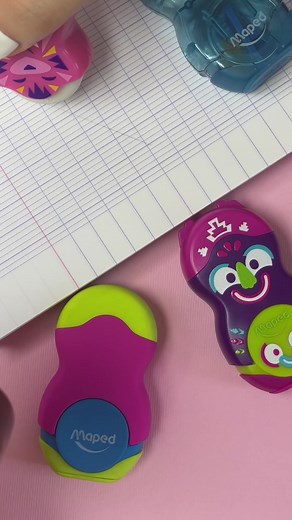 The Maped Connect Duo 2-in-1 Sharpener Eraser combines an eraser and sharpeners for convenience! ✏️ #maped #stationery #schoolsupplies #organization #fyp #lebanon