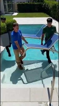 Modern Backyard Pool Renovation | Complete Transformation 🙂 #restoration#shorts#timelapse