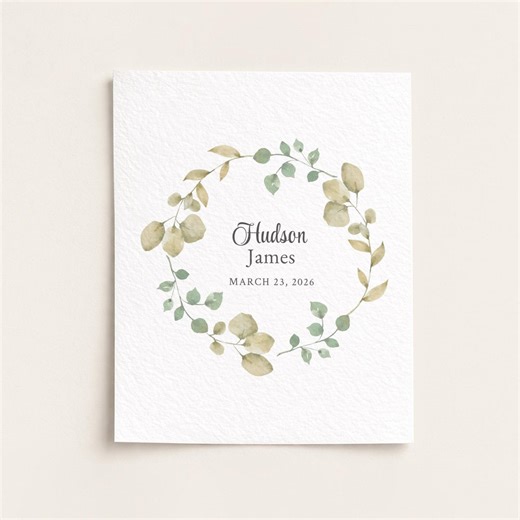 Custom Baby Name Wall Art - Botanical Gender Neutral Nursery Decor - New Mom Gift - Etsy