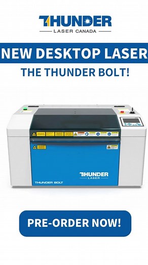Our most affordable and compact laser is here: The Thunder Bolt! Pre Order Now! Link in Bio https://www.thunderlaser.ca/new-desktop-laser-cutter-thunder-laser-bolt/ **Features and Specs** -Bed Size: 20″ x 12″ -Inner Bed: 20″ x 13.5″ x 4.3″ (515*325*110mm) -Machine Footprint: 36