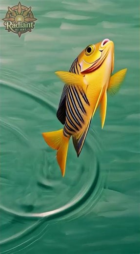 Royal Angelfish Acrylic Painting AI Animation