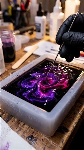 I trapped a WHOLE GALAXY in resin! 🌌✨