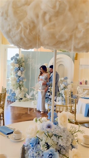 This video became one of our most-liked events — almost 1 million views and over 13,000 likes — and it’s one of those events you truly don’t mind traveling for. We went all the way to Rhode Island to create this dreamy, cloudy baby shower, and it ended up being one of the most loved designs we’ve done so far. It was such a hit that we recreated it again later that same year. What I loved most about this setup were the cloud centerpieces with balloons inside. They were soft, unique, and instantly