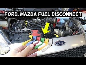 FORD MAZDA FUEL LINE DISCONNECT HOW TO DISCONNECT FUEL LINE