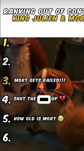 king Julien and mort moments #subscribe #comedyvideos #funny