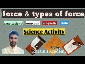 force and types of force/ science Activity/ gravitational, static, muscular, magnetic / by Javed sir