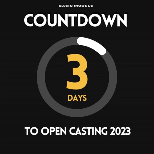 The final countdown begins!⏰ Only 3 days left to the 2023 Casting Call! ✨ Aspiring models, get ready to shine and show your confidence! | Basic Models Management | Facebook
