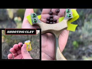 First time shooting clay ammo with a slingshot (Snipersling S-Rattle C2)
