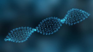 Download Animated video of a rotating DNA structure for free