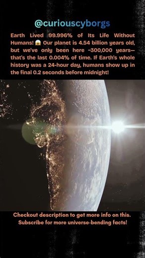 Earth Existed 99.996% of Its Life Without Humans! 🌍⏳