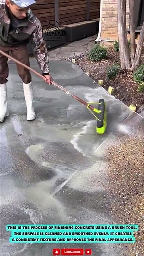 Concrete Cleaning Tool with Brush for Even Surface Preparation
