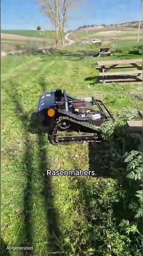 Vigorun remote control slope mower with servo motor #LawnCare #RCMower #EasyGardening #TechLife