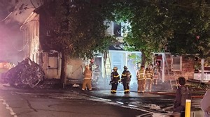 West Cocalico Township home in flames after being struck by 2 vehicles