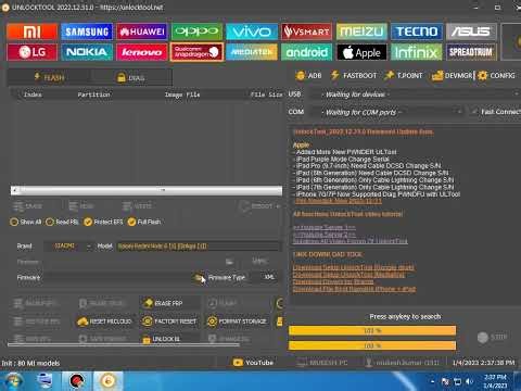 redmi not 8 full flashing by unlock tool new 2023