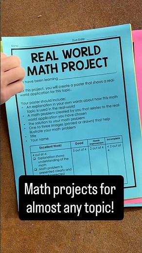 Math projects with rubrics for almost any middle school math topic! (Rise over Run on tpt!)