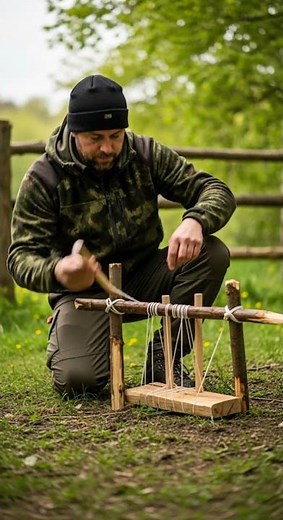 How to make a trap Simple Steps for Beginners #survival #wildliferescue #outdoors