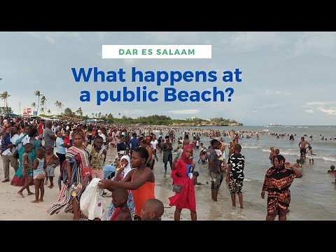 What happens at the most popular beach in Tanzania?