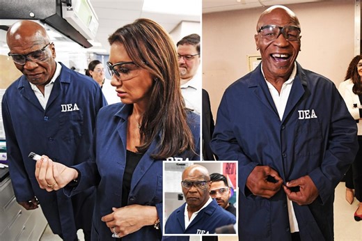 Exclusive | Mike Tyson dons DEA jacket, teams up with Alina Habba to deliver knockout punch to fentanyl smuggling: ‘One pill can kill’