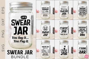 Swear Jar Svg, Funny Jar Sayings, Profanity Jar Svg, Cussing Jar Svg, Swearing Svg, Savings Coin Jar, Curse Jar Svg, Piggy Bank, Potty Mouth - Etsy