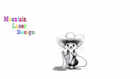 Mouse Cowboy Line Art Black and White Bundle 1 32 Digital Ai Line Art PNG-SVG (digital Download) - Etsy