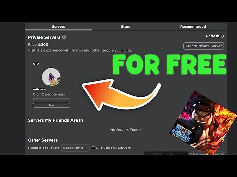 FREE Blox Fruits Private Server (VIP Server For Free ROBLOX)