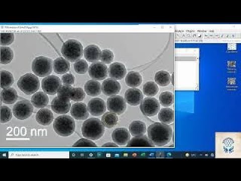Calculate particle size from TEM image and fit distribution curve on histogram