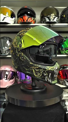 ILM MF509 Mythology-gold helmet features a striking 360° visual design. ECE22.06 & DOT certification