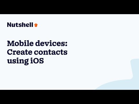 Mobile device: Create contacts using iOS