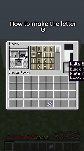 How to make the letter G as a Banner in Minercraft #banner #tutorial #minecraft