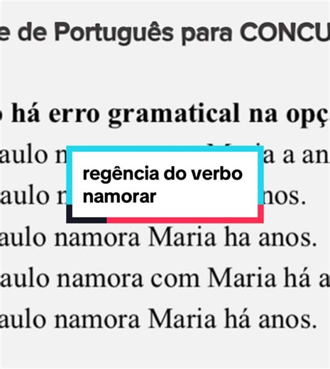 Entenda a Regência Verbal do Verbo Namorar
